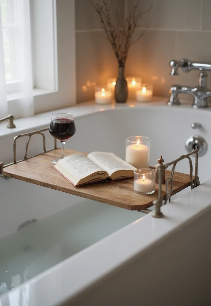 14 Girly Apartment Bathroom Decor Ideas That Feel Cute - 11. Trendy Bath Caddies