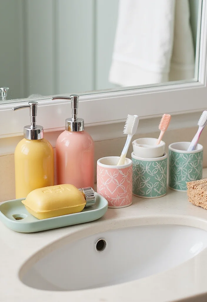 14 Girly Apartment Bathroom Decor Ideas That Feel Cute - 2. Cute Bathroom Accessories