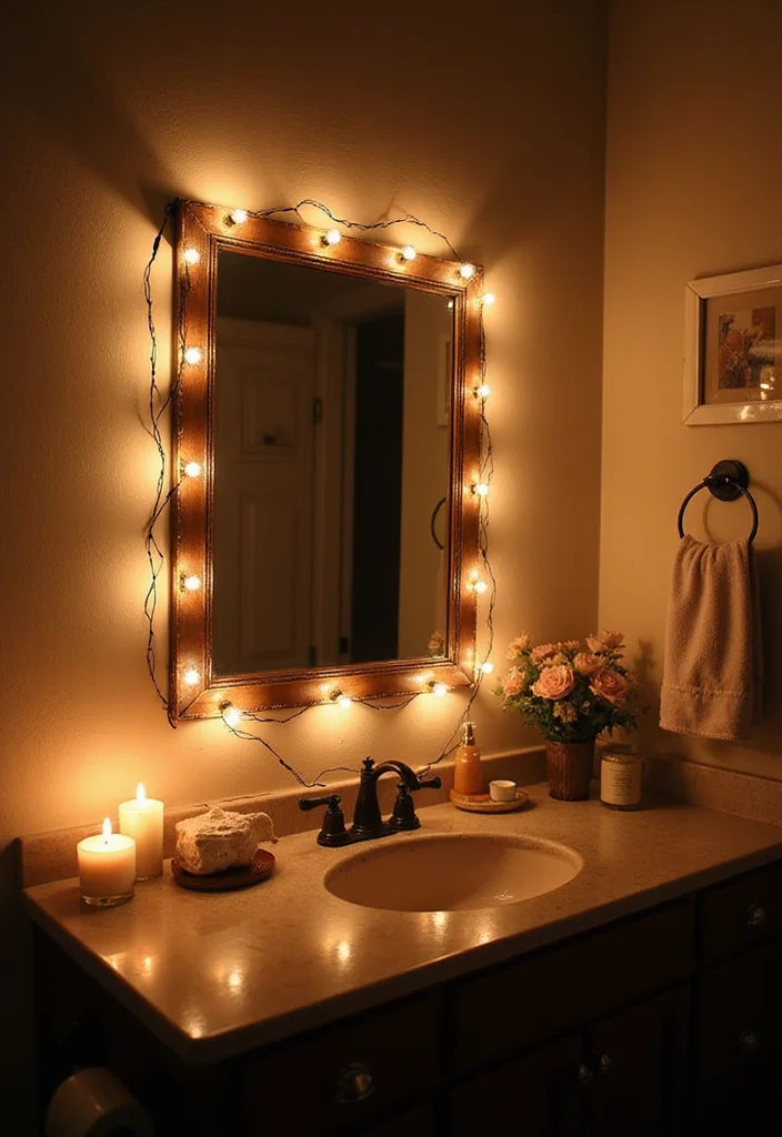 14 Girly Apartment Bathroom Decor Ideas That Feel Cute - 4. Soft Lighting Options