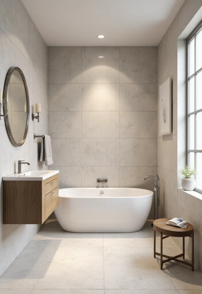 14 Glass Tile Bathroom Ideas That Add Shine - 11. Understated Elegance with Neutral Tones