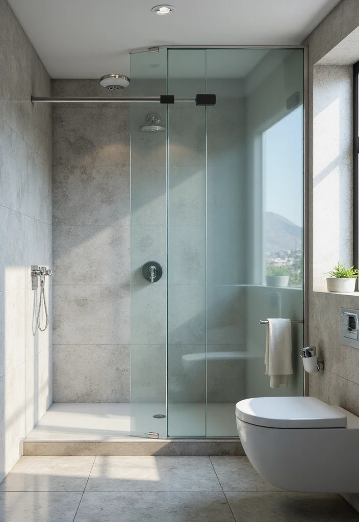 14 Glass Tile Bathroom Ideas That Add Shine - 7. Glossy Finish for Modern Appeal