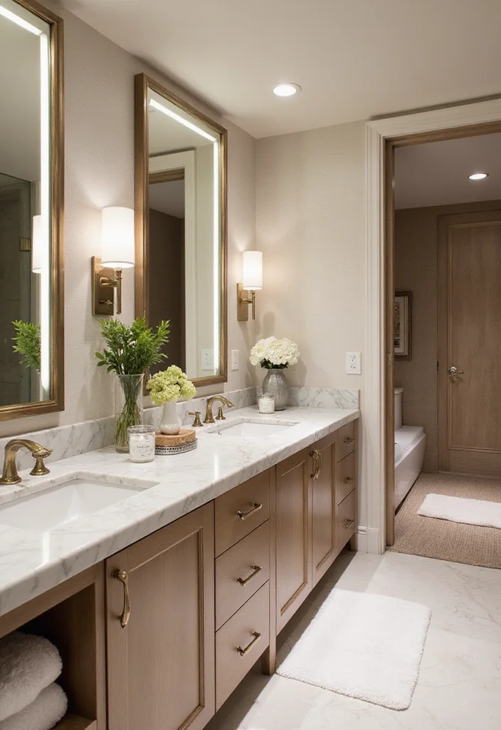 14 Large Bathroom Decor Ideas For Big Impact - 10. Elegant Vanity Designs