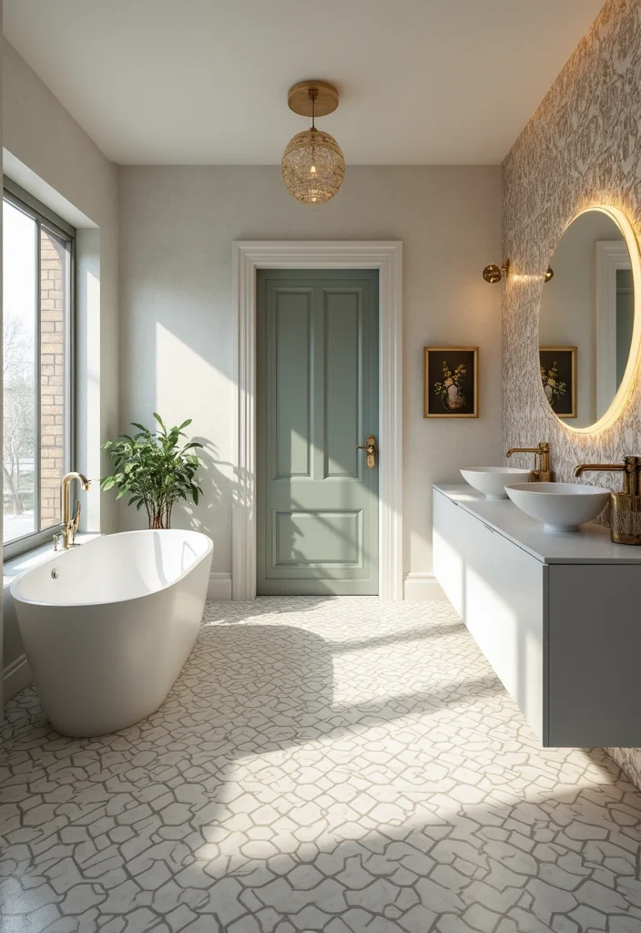 14 Large Bathroom Decor Ideas For Big Impact - 11. Accent Tiles