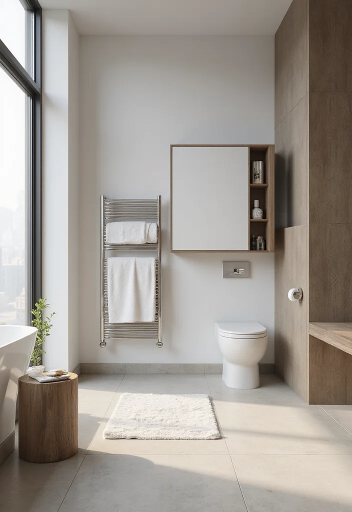 14 Large Bathroom Decor Ideas For Big Impact - 9. Stylish Towel Racks