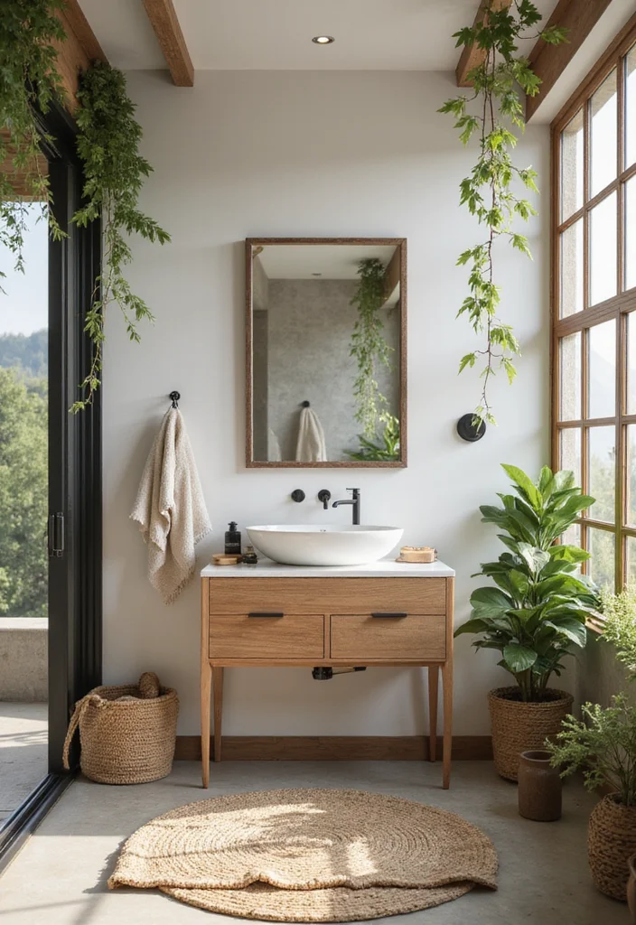 14 MCM Bathroom Vanity Ideas With Retro Style - 10. Eco-Friendly Materials for Sustainable Living
