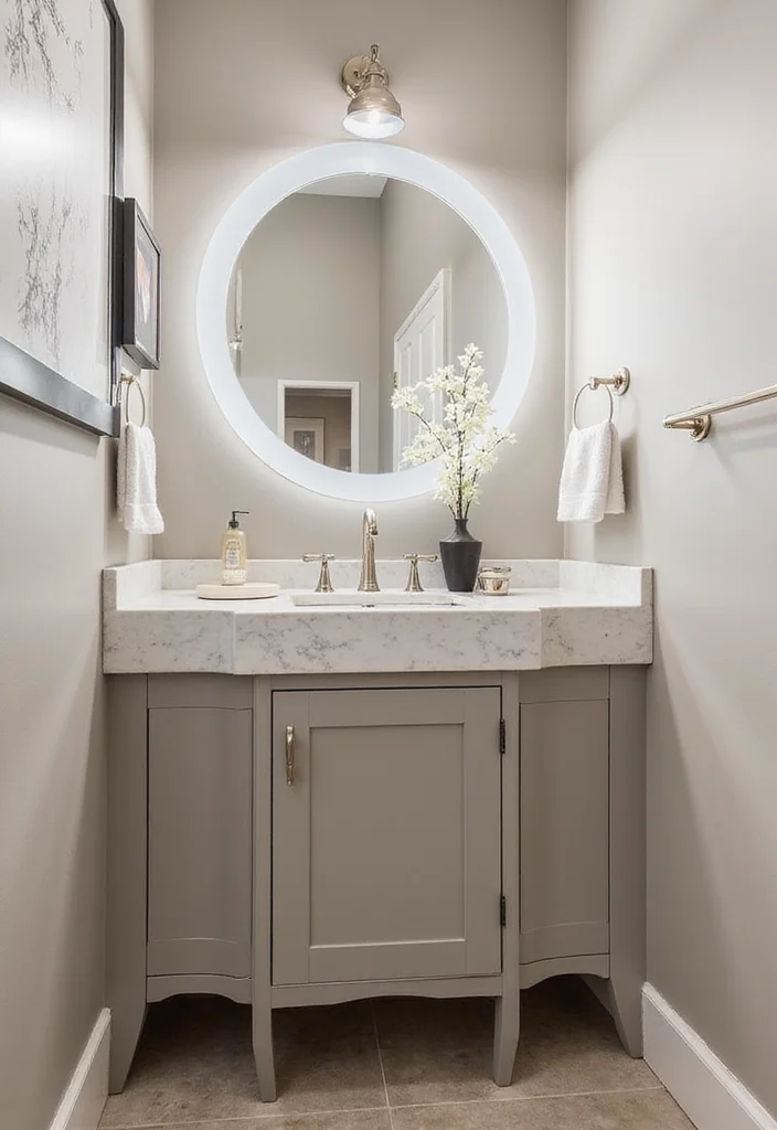 14 MCM Bathroom Vanity Ideas With Retro Style - 9. Corner Vanities for Space Efficiency