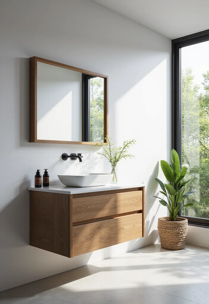 14 Redo Bathroom Vanity Ideas For Instant Upgrades - 2. Floating Vanity