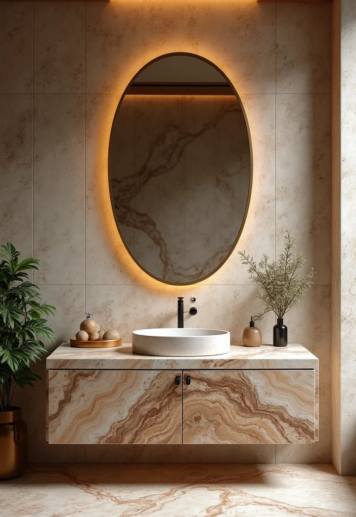 14 Redo Bathroom Vanity Ideas For Instant Upgrades - 5. Stone Countertops