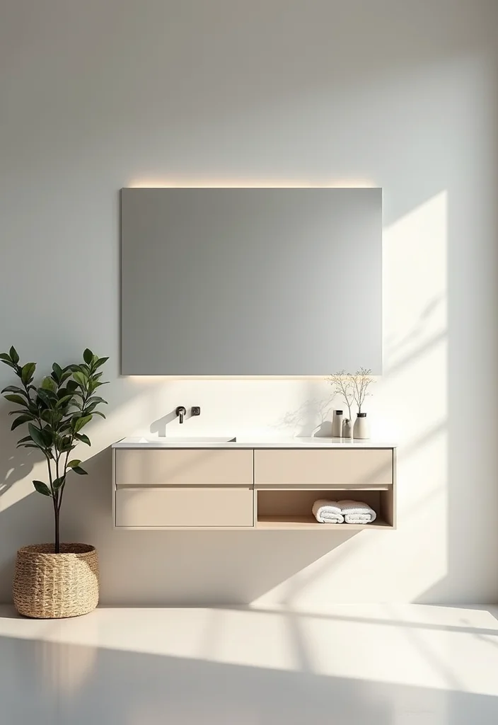14 Redo Bathroom Vanity Ideas For Instant Upgrades - 7. Minimalist Approach
