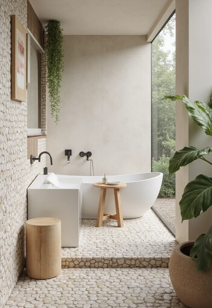 14 Stick On Tile Bathroom Ideas For Easy Makeovers - 7. Spa-Like Serenity