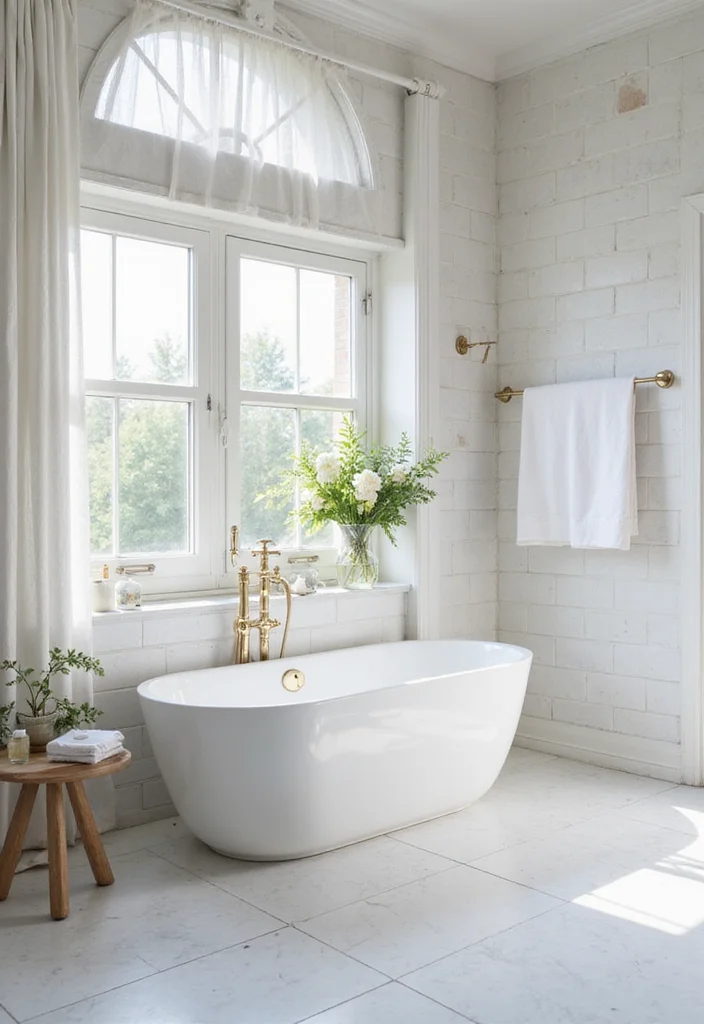 14 White Tile Bathroom Ideas For Clean Minimal Homes - 12. Freestanding Bathtubs