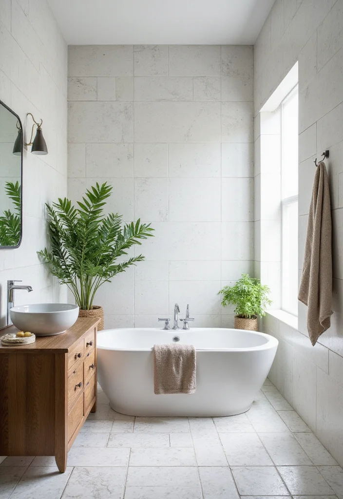 14 White Tile Bathroom Ideas For Clean Minimal Homes - 6. Sustainable Materials