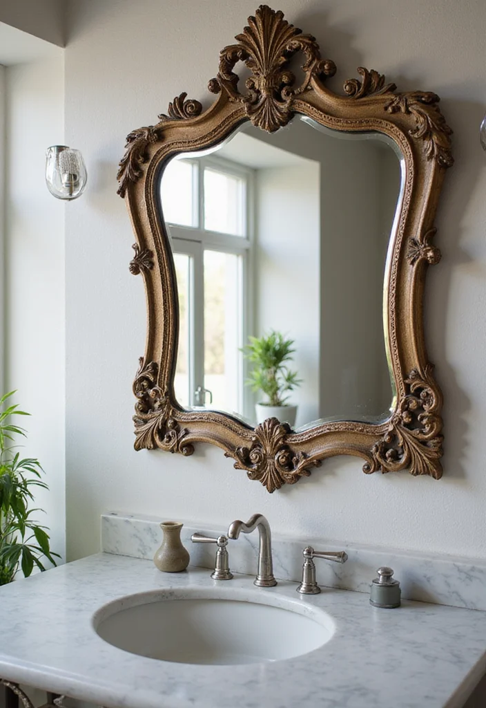 16 Bathroom Wall Decor Ideas For Stylish Spaces - 4. Vintage Mirrors