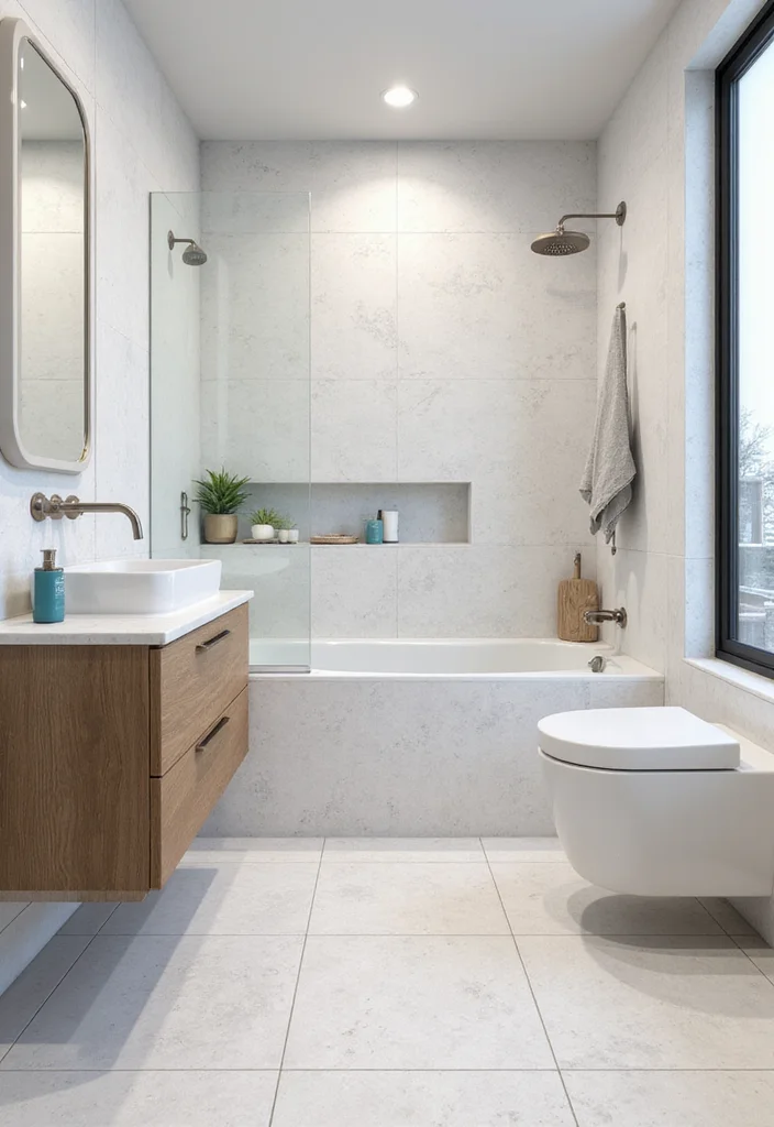 16 Eco-Friendly Indian Bathroom Tile Design Ideas For Every Home - 5. Minimalist White Tiles