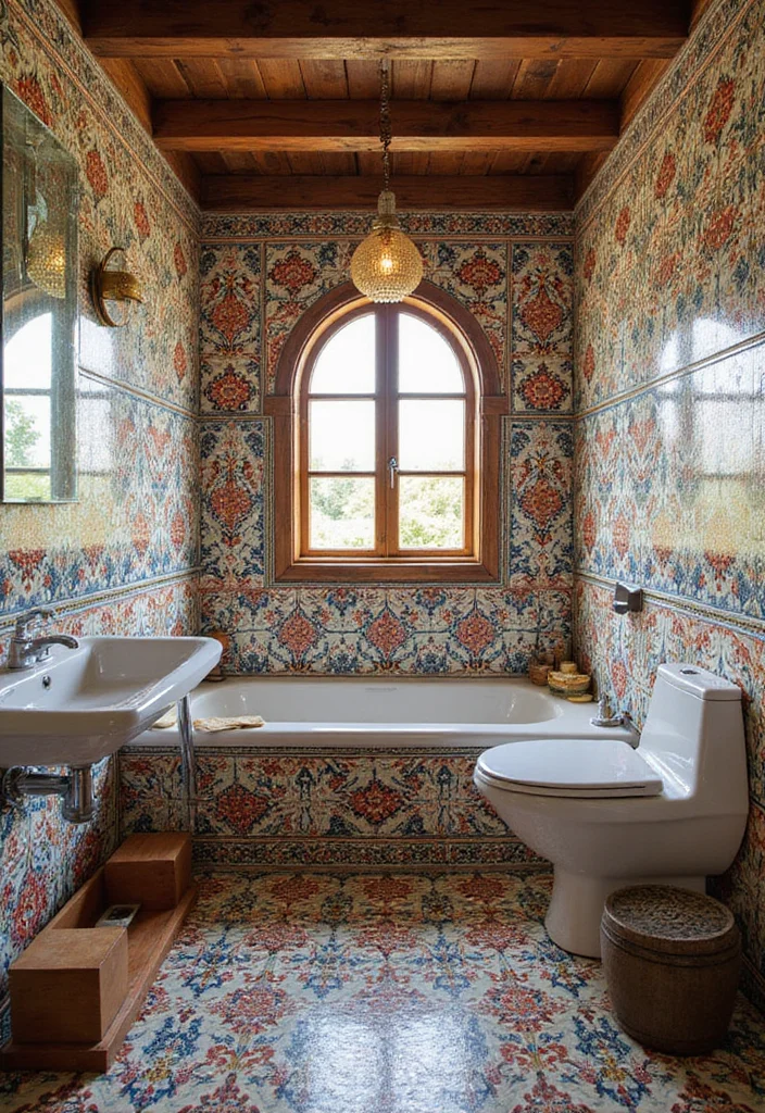 16 Eco-Friendly Indian Bathroom Tile Design Ideas For Every Home - 6. Traditional Indian Tiles