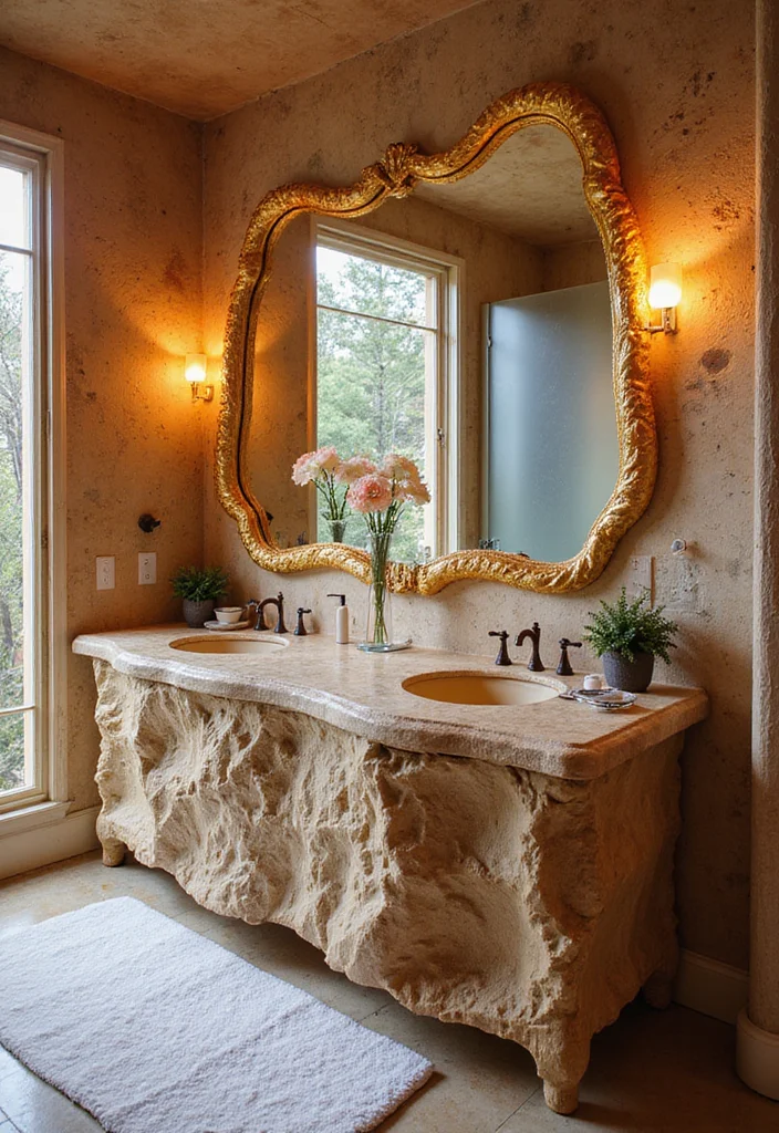 16 Large Bathroom Vanity Ideas For Spacious Homes - 12. Artistic and Unique Designs