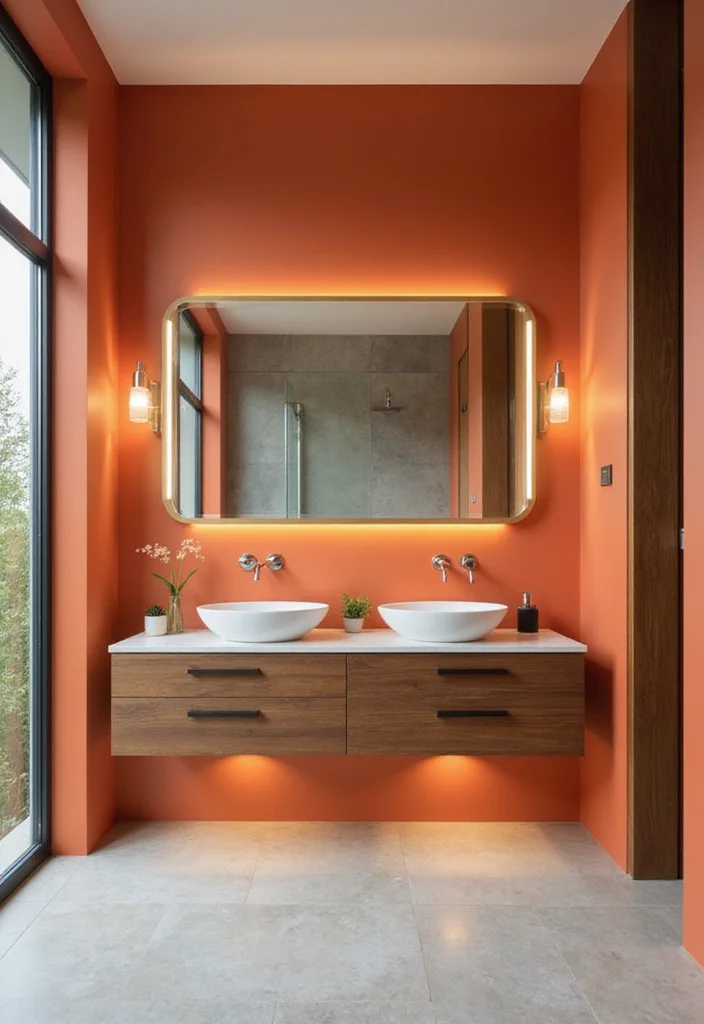 16 Large Bathroom Vanity Ideas For Spacious Homes - 5. Contemporary Floating Vanities