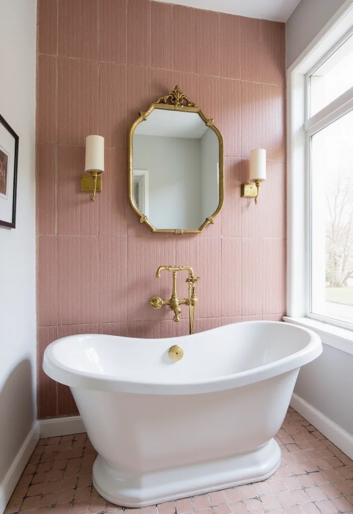 16 Neutral Bathroom Tile Ideas For Calm Interiors - 15. Dusty Rose Tiles