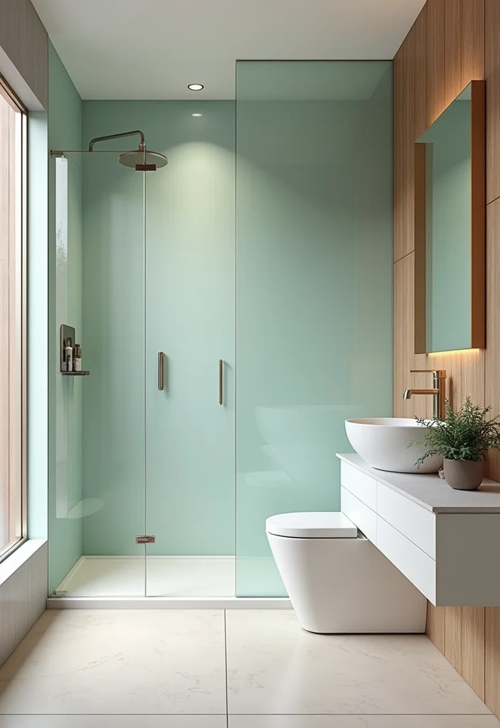 16 Neutral Bathroom Tile Ideas For Calm Interiors - 16. Frosted Glass Tiles