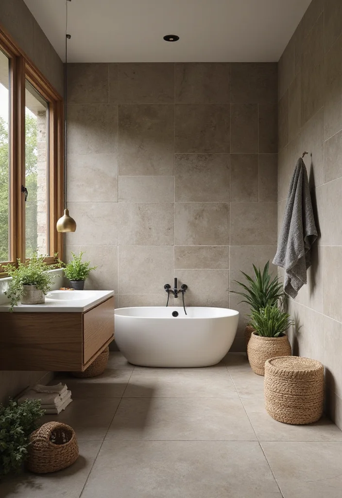 16 Neutral Bathroom Tile Ideas For Calm Interiors - 4. Earthy Taupe Tiles