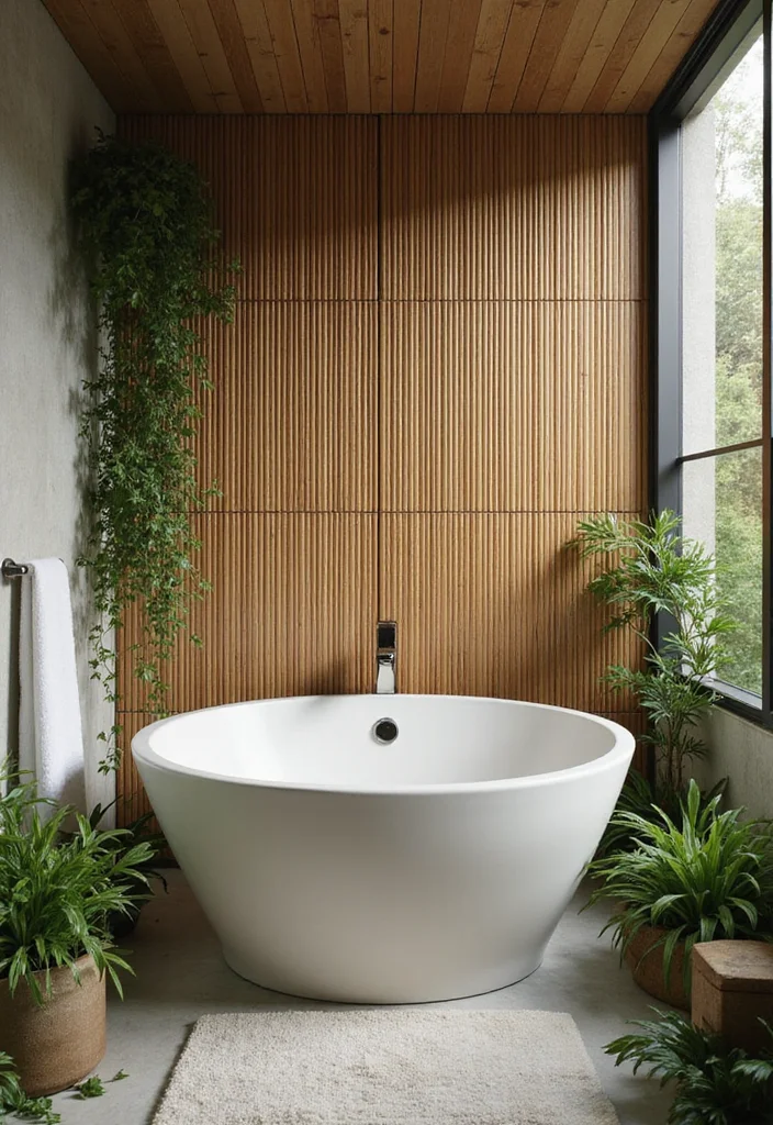 18 Bathroom Tile Wall Ideas That Transform Spaces - 6. Bamboo Tiles for a Natural Touch