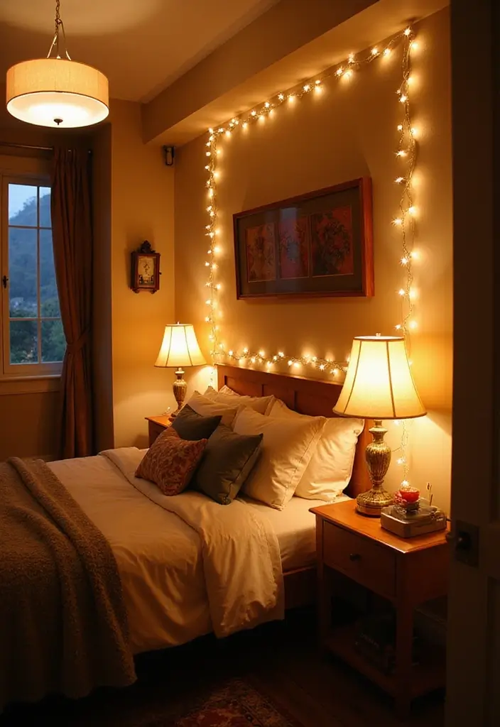 25 3 x 3 Bedroom Ideas That Maximize Small Spaces Beautifully - 11. Layered Lighting for Ambiance