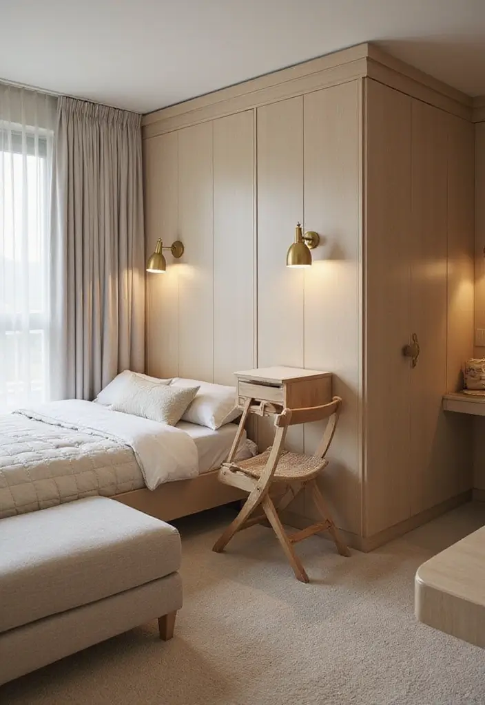 25 3 x 3 Bedroom Ideas That Maximize Small Spaces Beautifully - 18. Foldable Furniture for Flexibility