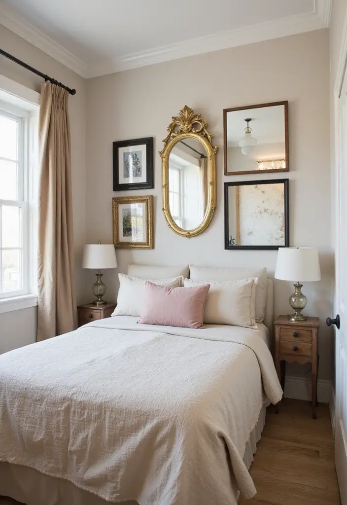 25 3 x 3 Bedroom Ideas That Maximize Small Spaces Beautifully - 6. Mirrors to Create Illusion of Space