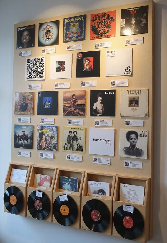 25 Album Cover Wall Decor Bedroom Ideas That Show Off Your Music Style - 23. Interactive Wall