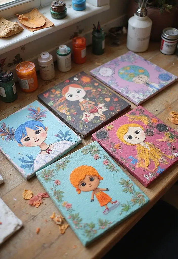 25 Album Cover Wall Decor Bedroom Ideas That Show Off Your Music Style - 6. DIY Album Cover Art