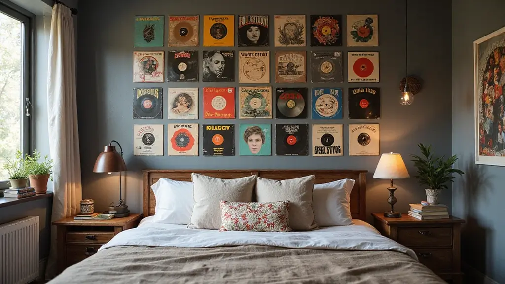 25 Album Cover Wall Decor Bedroom Ideas That Show Off Your Music Style