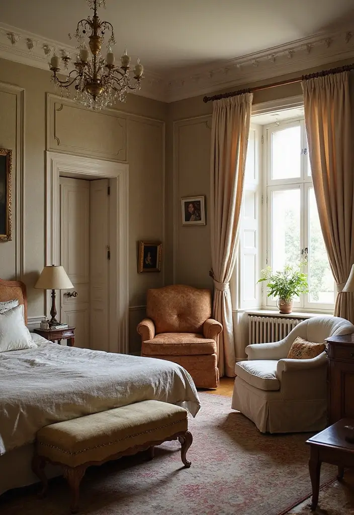 25 Anniversary Bedroom Decoration Ideas That Feel Romantic & Thoughtful - 23. Antique Furniture Pieces