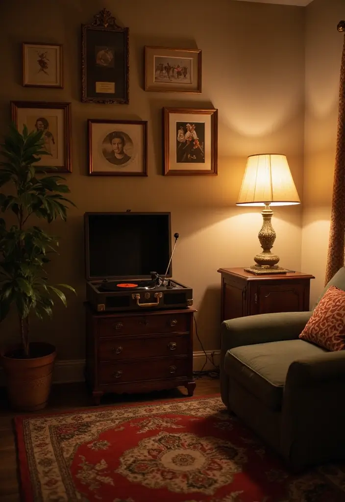 25 Anniversary Bedroom Decoration Ideas That Feel Romantic & Thoughtful - 24. Romantic Music Corner