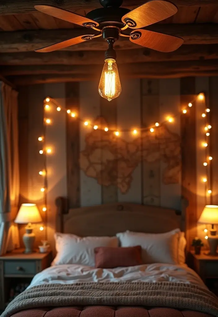 25 Bedroom Ceiling Fan Ideas That Keep You Cool in Style - 15. Edison Bulb Fan