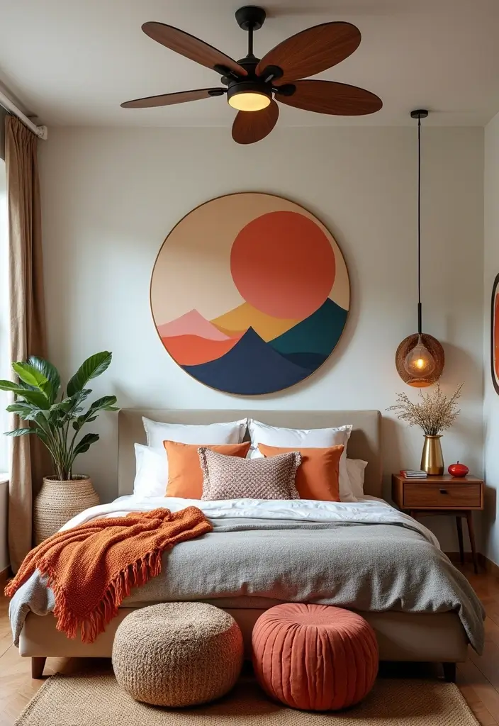 25 Bedroom Ceiling Fan Ideas That Keep You Cool in Style - 21. Geometric Ceiling Fan