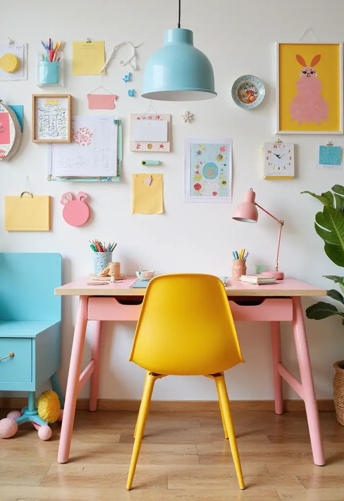 25 Bedroom Desk Ideas Aesthetic That Boost Productivity & Style - 16. Playful Child's Study Desk