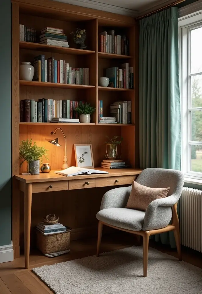 25 Bedroom Desk Ideas Aesthetic That Boost Productivity & Style - 2. Cozy Reading Nook Desk