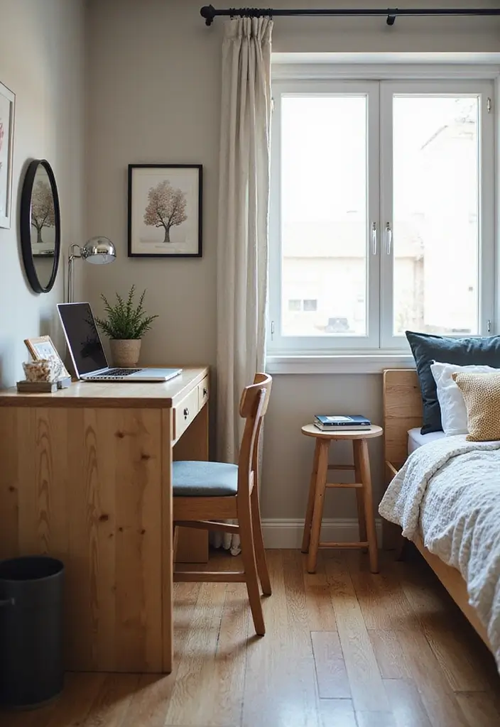 25 Bedroom Ideas Twin Bed That Look Cute & Functional - 11. Space-saving Desks