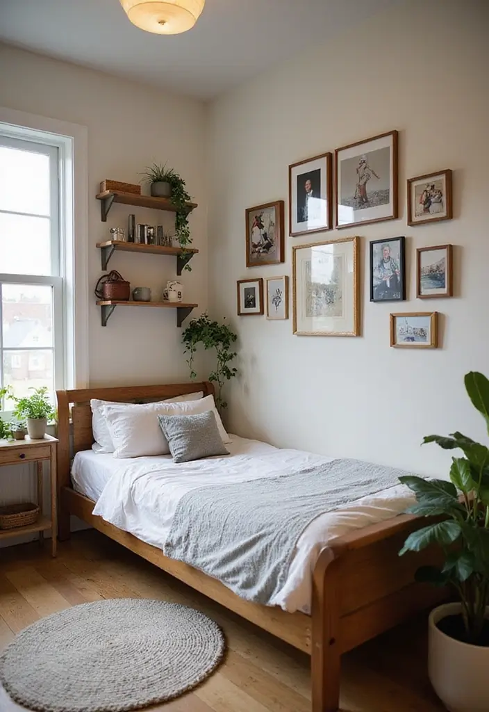 25 Bedroom Ideas Twin Bed That Look Cute & Functional - 13. Personal Touches with Decor