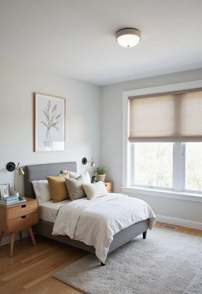 25 Bedroom Ideas Twin Bed That Look Cute & Functional - 21. Floating Nightstands