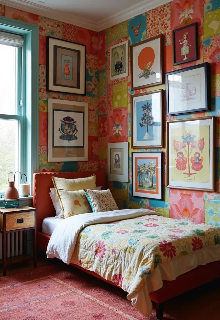 25 Bedroom Ideas Twin Bed That Look Cute & Functional - 5. Statement Wall Art