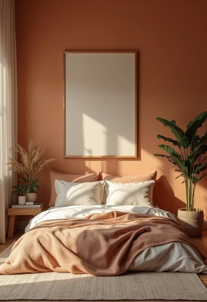 25 Bedroom Wall Painting Ideas Creativity Design That Inspire You - 13. Earthy Tones for a Grounded Feel