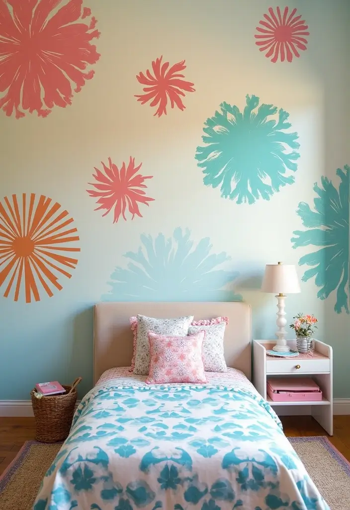 25 Bedroom Wall Painting Ideas Creativity Design That Inspire You - 17. Personalized Stenciled Designs