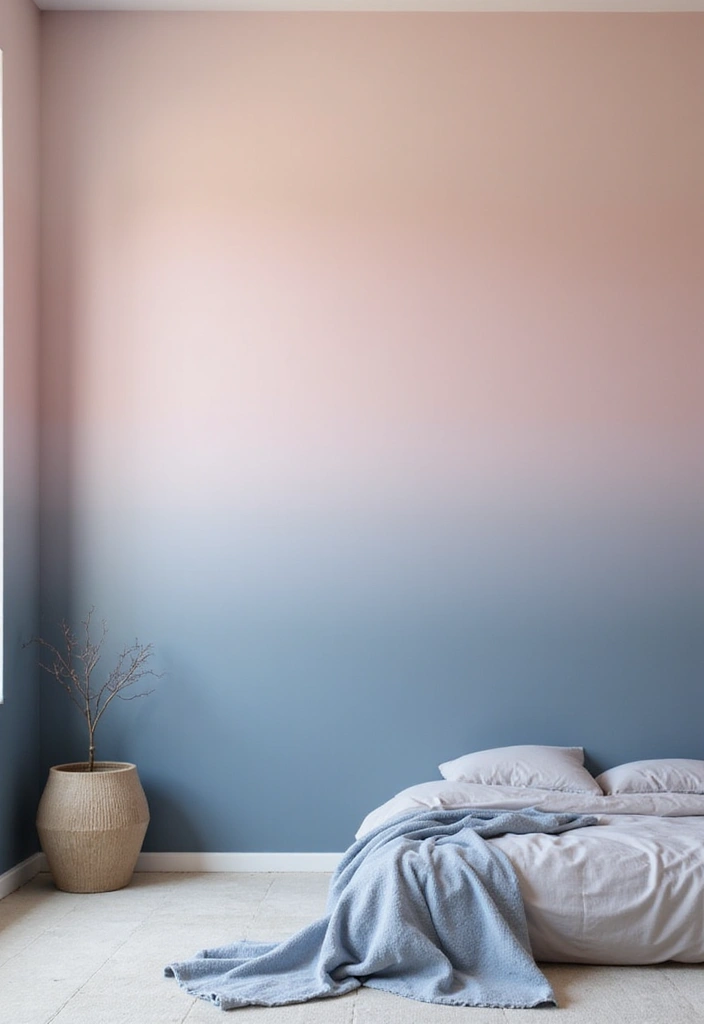 25 Bedroom Wall Painting Ideas Creativity Design That Inspire You - 4. Ombre Walls