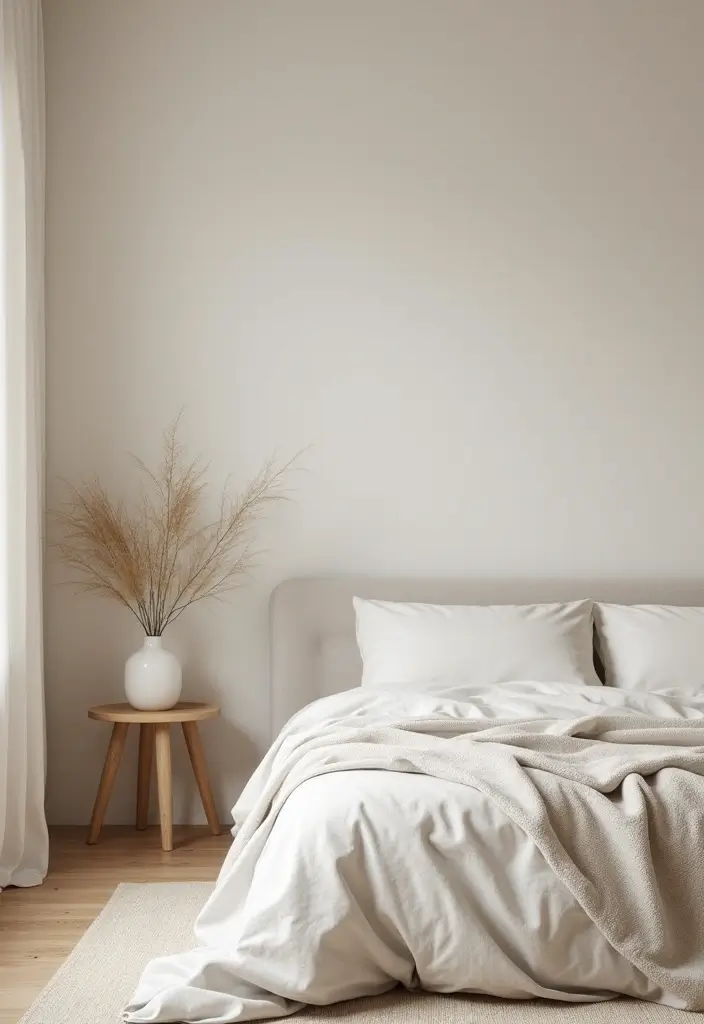 25 Bedroom Wall Painting Ideas Creativity Design That Inspire You - 9. Neutral Tones for a Minimalist Look