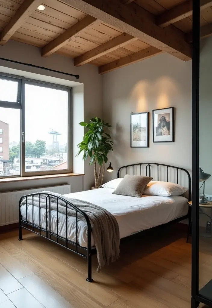 25 Black Iron Bed Frame Bedroom Ideas That Feel Industrial Chic - 21. Tokyo Loft Inspiration