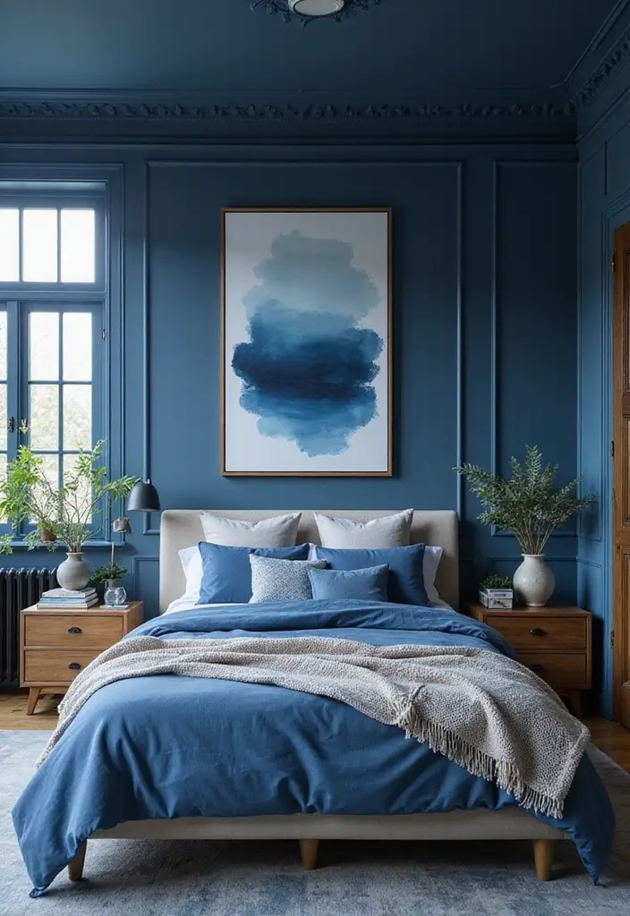 25 Blue Color Bedroom Ideas That Refresh Your Mood Instantly - 20. Layered Blue Hues
