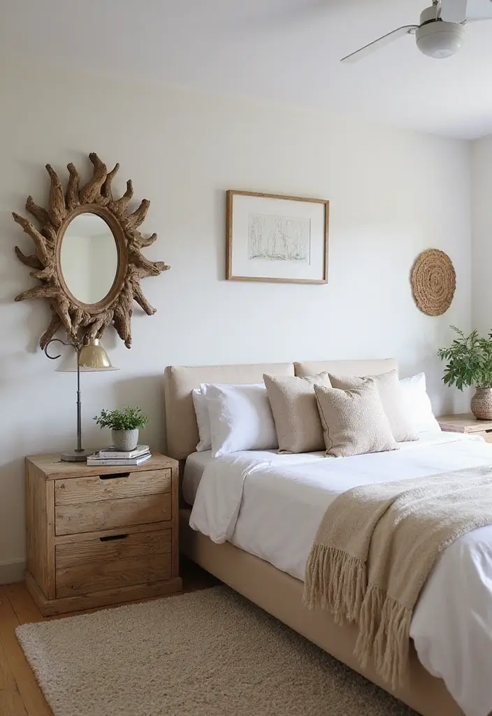 25 Cape Cod Bedroom Ideas That Bring Coastal Charm Indoors - 4. Driftwood Decor