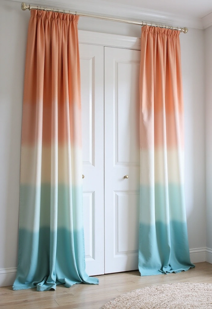25 Curtains for Closet Doors Bedroom Ideas That Add Soft Style - 3. Soft Gradient Ombre