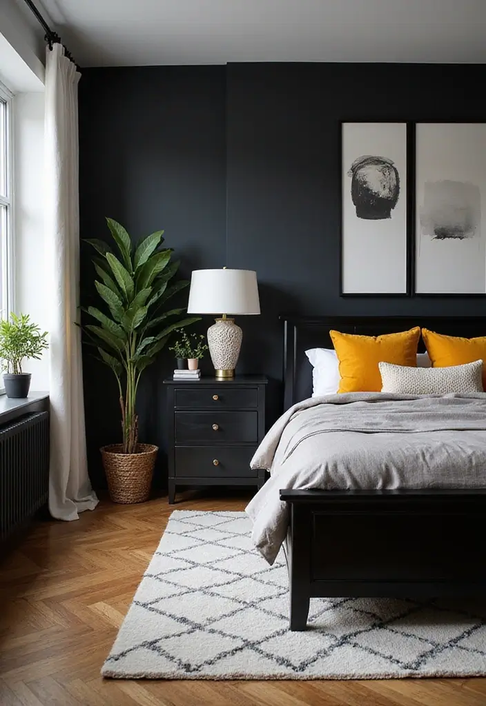 25 Dark Furniture Bedroom Ideas That Feel Rich and Dramatic - 2. Black Painted Furniture
